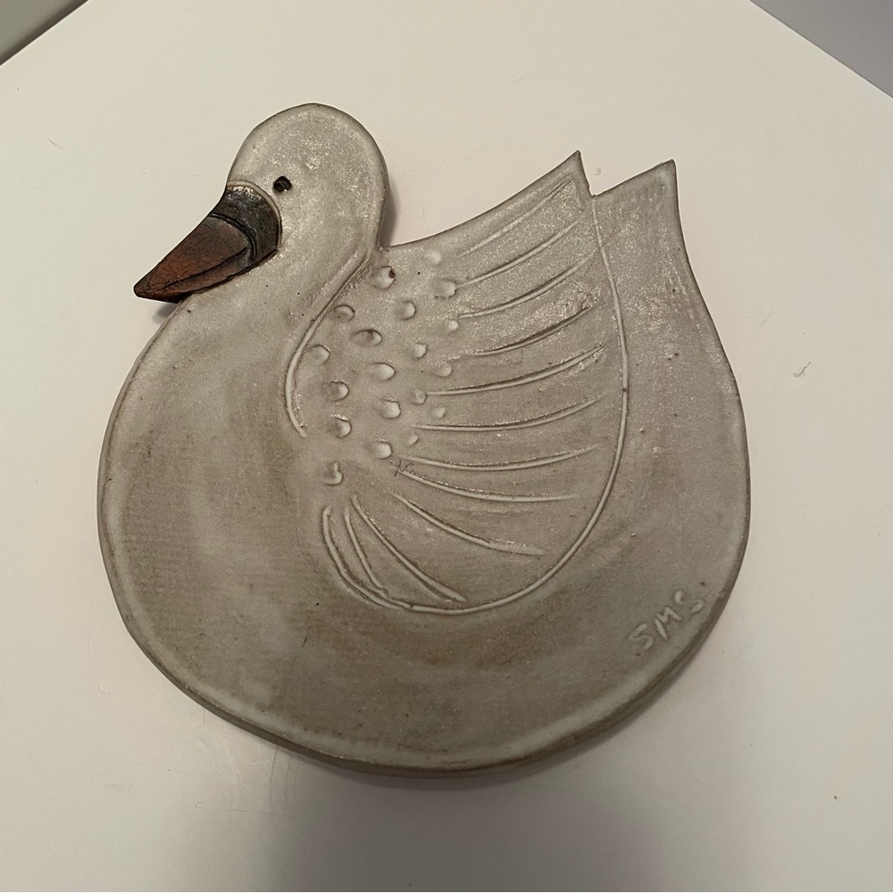 Studio Art‎ Pottery Swan Trinket Dish Probably Shayla Marsh Studios